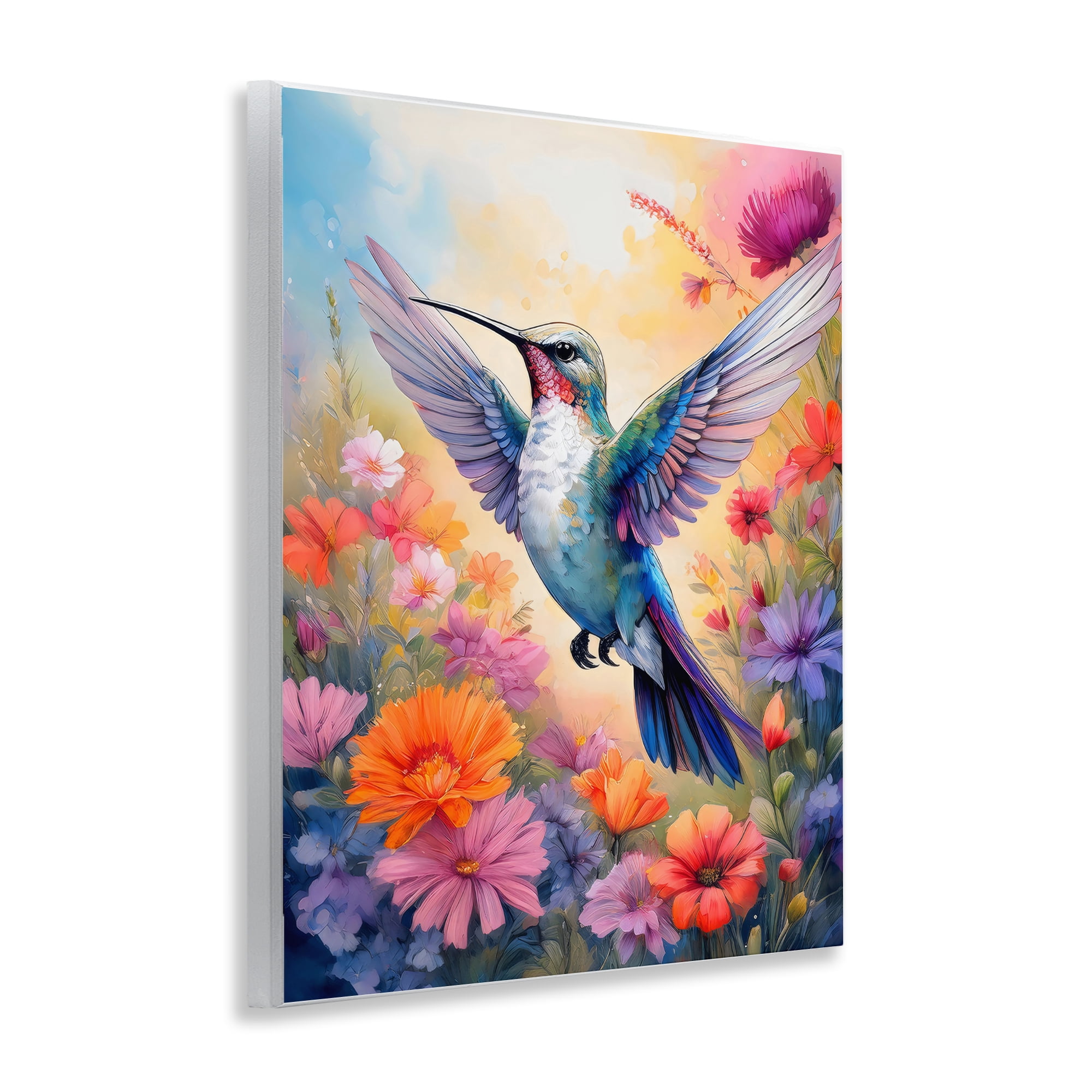 Stupell Industries Colorful Hummingbird in Bloom Wall Plaque Art, design by Creative Studio