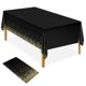 thumbnail image 1 of Mantel de fiesta, mantel de plástico, cubierta de mesa de confeti con puntos dorados, cubierta rectangular para mesa de fiesta, 137x274cm,11 Afortunado Sencillez, 1 of 5