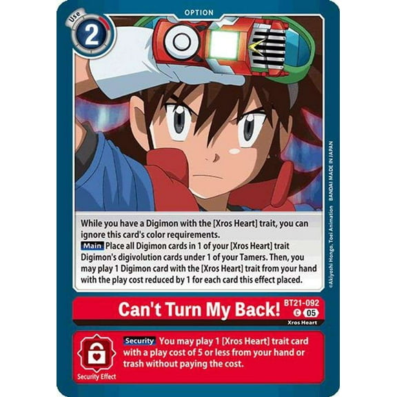 Digimon World Convergence Common Can't Turn My Back! BT21-092