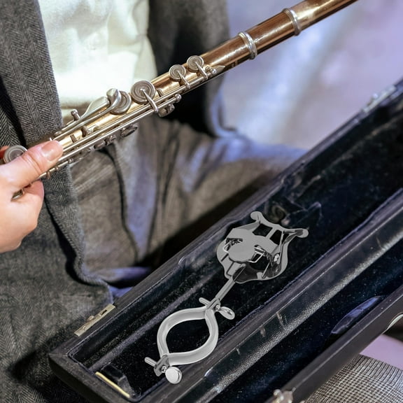 LRXIYODE 1Pcs Compact Black Alloy Clarinet Lyre for Marching Band and Beginners