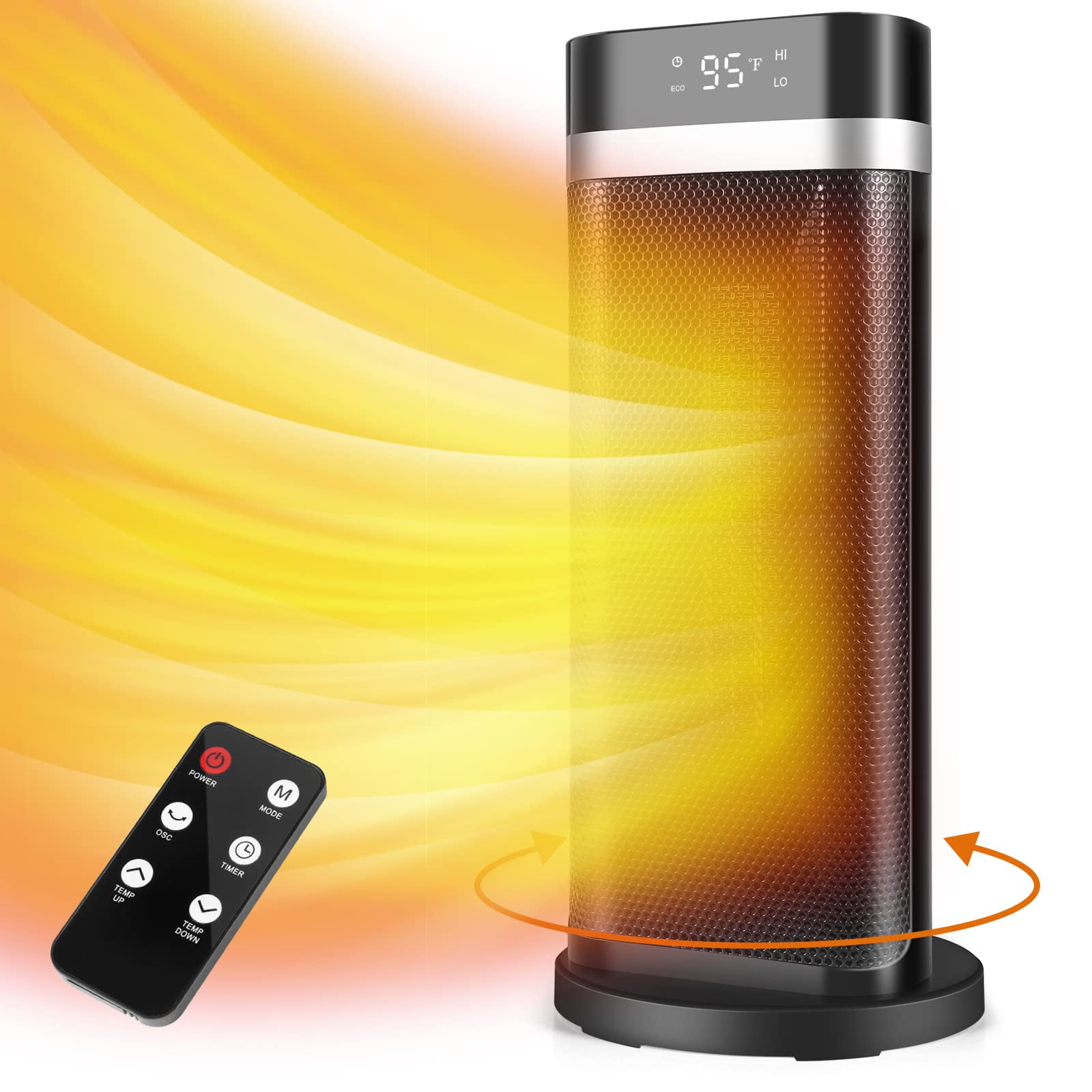 Space Heater for Indoor Use, 1500W Ceramic Electric Heater with
