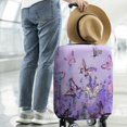 thumbnail image 2 of Purple Lavender Butterfly Scene Luggage Cover Fashion Suitcase Cover Baggage Covers Fit 25-28 Inch Luggage (Go Travel), 2 of 5