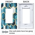 thumbnail image 3 of Yayeee Rocker Switch Wall Plate 3-Gang 6.5"x4.6" Home Decorative Outlet Cover, Light Blue Geometric Pattern, 3 of 6