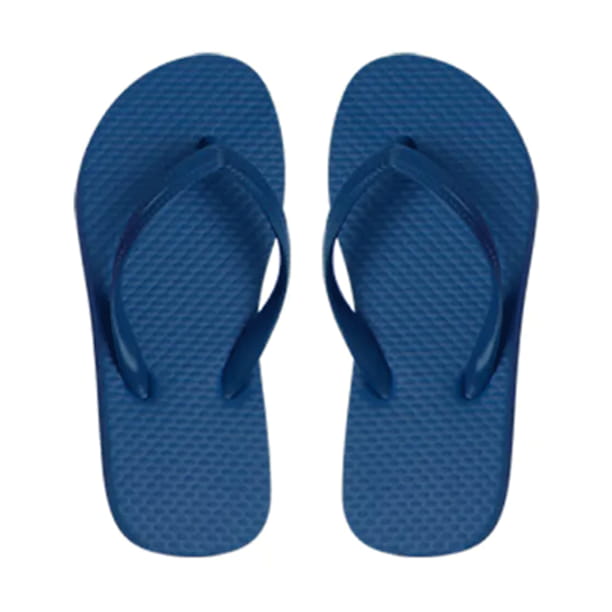 Basics - Basics Kids Solid Color Flip Flop Sandals (Blueprint Blue) (L ...