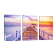 thumbnail image 1 of Cuadro Decorativo Tríptico Vertical Muelle Amanecer Canvas Revolution Set De 3 Cuadros 25x38 cm, 1 of 5