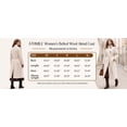 thumbnail image 7 of Women's Wool Blend Long Pea Coats Oversized Stand Collar Winter Overcoat with Belt, 7 of 7
