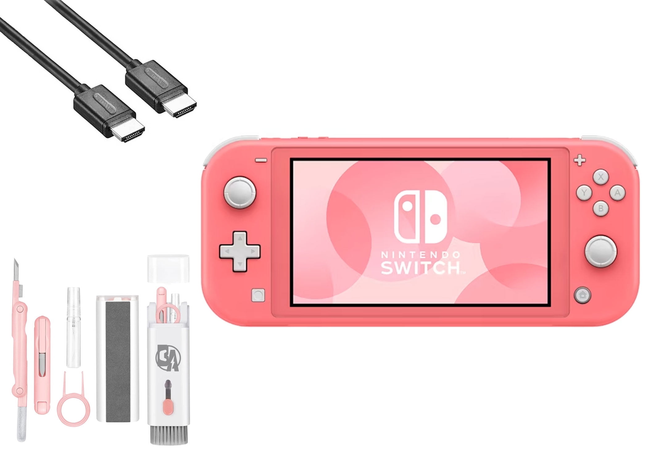 Pre-Owned Nintendo Switch Lite - Coral with BOLT AXTION Cleaning