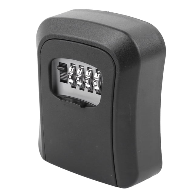Caja De Cerradura De Almacenamiento De Seguridad Para Llaves, Caja De Cerradura De Llave Negra Resistente A La Intemperie Montada En La Pared Para Exteriores