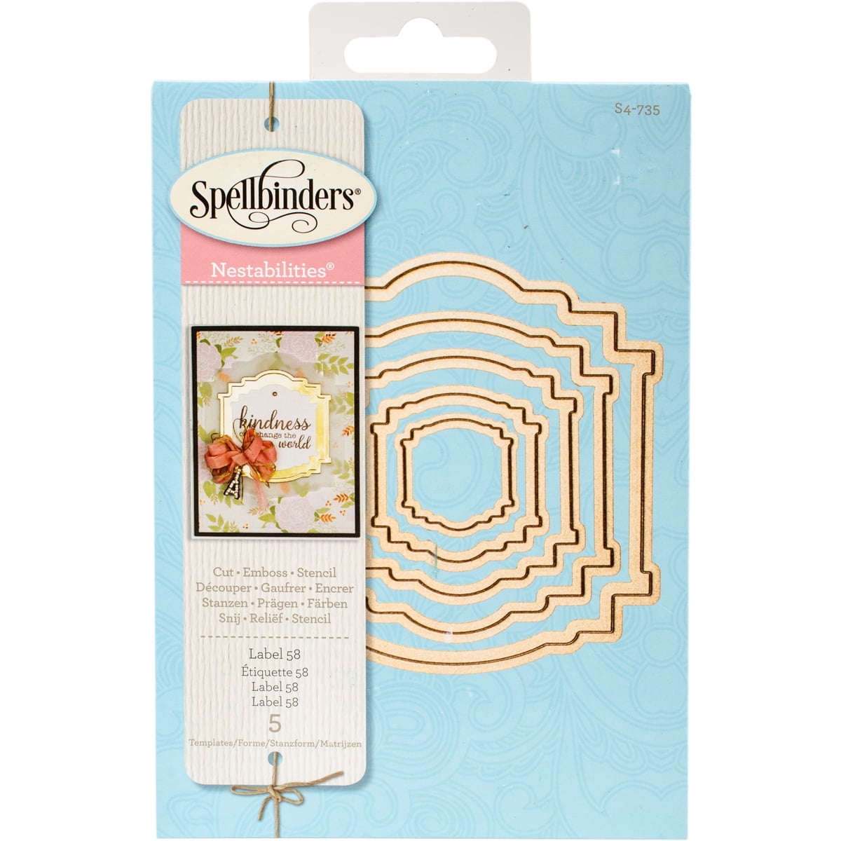 Spellbinders Nestabilities Dies, Label 58 - Walmart.com