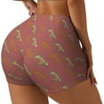 thumbnail image 2 of Naloa Leopard Print Biker Shorts for Women Seamless Scrunch Short Women’s Yoga Shorts for Gym Running Sport Shorts - Small, 2 of 9