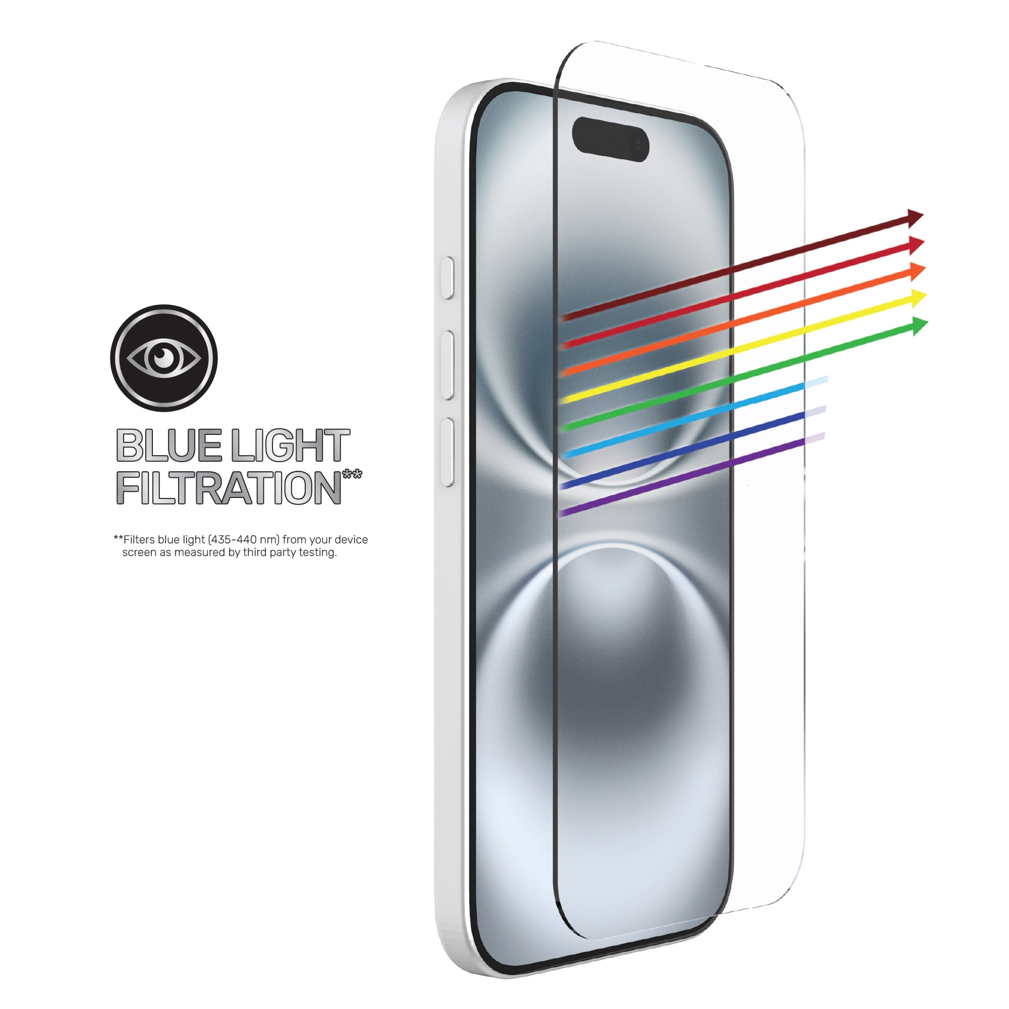 DuraGlass DefenseTech Glass Screen Protector with Blue Light Filtering for iPhone 17