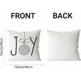 thumbnail image 5 of Christmas Pillow Covers 16x16 inch Set of 4 Silver Glitter Holiday Decorations White Xmas Throw Pillows Cushion Covers for Bed Chair Sofa Couch, 5 of 6