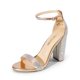 thumbnail image 1 of Sandalia DREAM PAIRS Tacón Alto Grueso Rosa Dorado con Rhinestones Talla 10US, 1 of 7