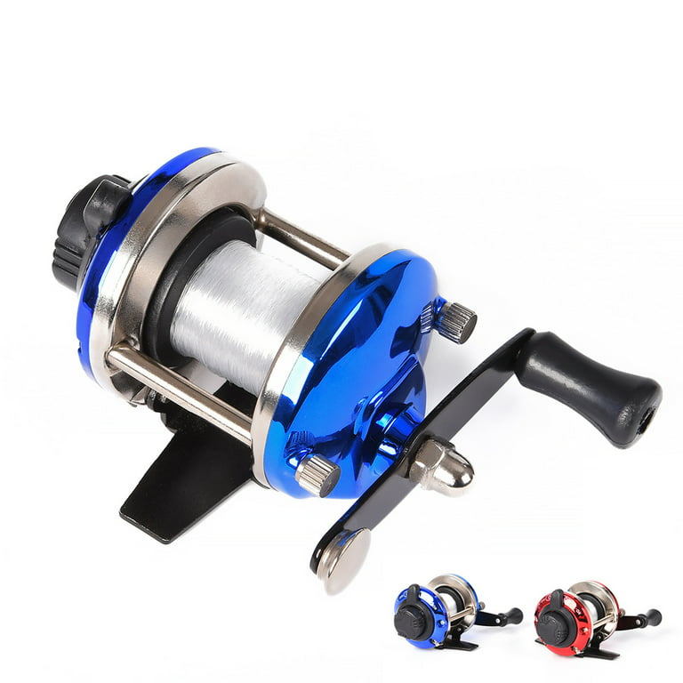 Yoone Outdoor Winter Pocket Mini Boat Spinning Ice Fishing Wheel Tackle with 50m Line, Size: 9, Blue
