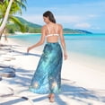 thumbnail image 7 of FORMRS Womens Long Sarong Beach Wrap Semi-Sheer Bikini Skirt Bathing Swimsuit Cover Up, Magical Forest Glowing Lights, 7 of 7