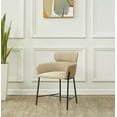 thumbnail image 2 of SAFAVIEH Couture Charlize Classic Velvet Solid Dining Armchair, Light Brown/Black, 2 of 8