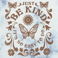 thumbnail image 2 of Junior's Lost Gods Just Be Kind Butterfly Graphic Crop T-Shirt White/Blue Medium, 2 of 4