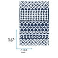 thumbnail image 4 of Livabliss Area Rugs for Living Room, 8x10 Urban Shag Global Navy Rug, Bedroom Dining Room Home Decor Stain Resistant Carpet (7'10" x 10'2"), 4 of 6