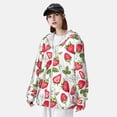 thumbnail image 5 of Daiia Strawberry1 UPF 50+ Sun Protection Hoodie Jacket Lightweight Long Sleeve Sun Shirt for Women Men with Pocket Hiking Outdoor-3X-Large, 5 of 9