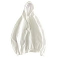 thumbnail image 2 of CEHVOM 2021 New Men Casual Patchwork Hooded Top Blouse Sweatshirt With Pockets Coat, 2 of 6