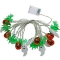 thumbnail image 1 of Halloween Decor 8 Modes Halloween Lights with Timer 9 Feet 20 LED Pumpkin Bat Ghost Fairy Lights, 1 of 4