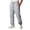 Gray_Wide Leg, variant on Mens Wide Leg Sweatpants Fleece Drawstring Elastic Waist Joggers with Zip Pockets Warm Winter Solid Color Workout Casual Lounge Pants