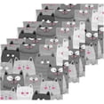 thumbnail image 3 of GZHJMY Grey Cat Washcloths 4 Pack, Highly Absorbent Soft Cotton Baby Washcloths Fingertip Towels, 12 x 12 Inch, 3 of 7