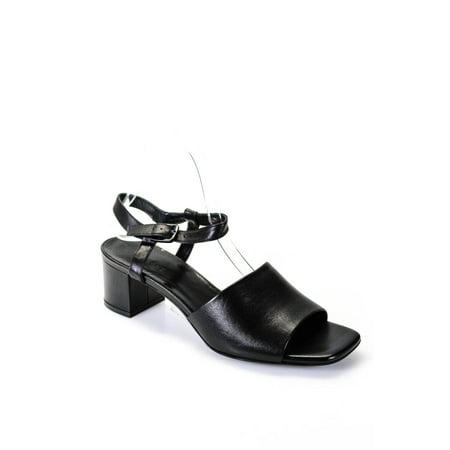 

Pre-owned|Everlane Womens Single Strap Heel Leather Sandals Black Size 10.5