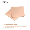 thumbnail image 3 of Uxcell Heatsink Copper Pad Shim 20mm x 20mm x 0.5mm Thermal Conductive Heat Sink for Electronic Chip Cooling Pack of 12, 3 of 5