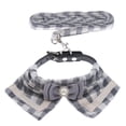 thumbnail image 2 of Mascota Correa Cuerda, Cachorro Pajarita Collar Correa M Cuadros Plaid negro Zulema Juego de arnés y correa para perros, 2 of 8