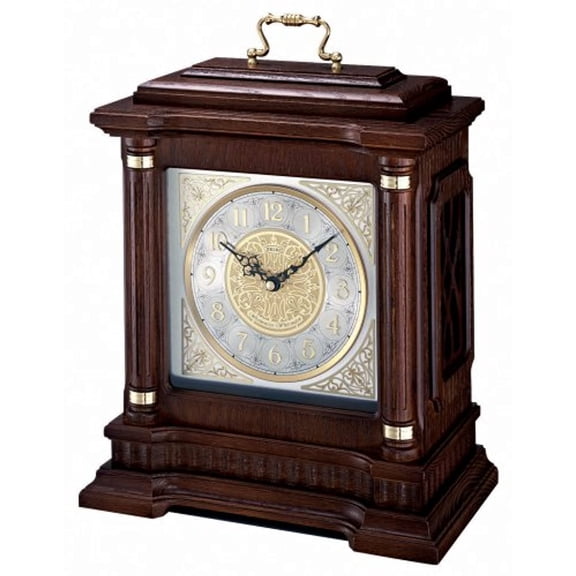 Seiko Grayson Wooden Carriage Mantel Clock, Quartz, Analog, QXJ004BLH