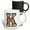 Multicolor, variant on 3drose, Colorful Image of Marquee Lights Monogram K, 11oz Two-tone Red Mug