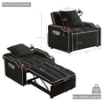 thumbnail image 4 of Aukfa Convertible Sleeper Chair Bed with USB Port, Cup Holder and Swivel Phone Holder, Pull Out Sofa Chair for Living Room/Bedroom/Small Space, Black, 4 of 8
