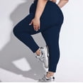 thumbnail image 6 of Gyujnb Plus Size Over Belly Maternity Leggings High Waist Full Support Soft Seamless Stretchy Yoga Sports Pregnancy Ankle Length Pants,XL, 6 of 6