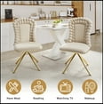 thumbnail image 2 of Dining Chairs Set of 2,Velvet Accent Chairs for Living Room, Vanity Chair with Gold Metal Legs, Upholstered Dining Chairs,360° swivel for bedroom,Living Room, Dining Room, 2 of 15