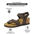 thumbnail image 2 of Project Cloud 100% Genuine Leather Womens Sandals Memory Foam Cross Strap Platform Sandals & Slippers (Barrett), 2 of 6