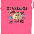 thumbnail image 4 of Inktastic My Grandma Loves Me with Sloth and Hearts Boys or Girls Baby Bodysuit, 4 of 5
