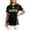 Black, variant on Boys Brazil Stripe Badge Print Top Short Sleeve Soccer Jersey Style Crew Neck Tee Classic Football Fan Match Shirt