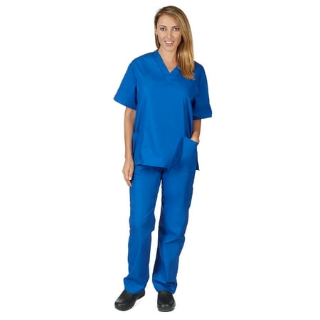 

M&M SCRUBS Stretch Junior Mock Wrap Medical Scrub set 8119 9120