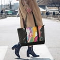 thumbnail image 4 of FORMRS Canvas Laptop Tote Bag for Women with 15.6" Computer Compartments Shoulder Handbag, Colorful Black, 4 of 7
