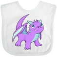 thumbnail image 3 of Inktastic Cute Baby Purple Dragon Boys or Girls Baby Bib, 3 of 4