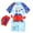C1-Blue832, variant on Byoo Toddler Boys UPF 50 Crab Print One Piece Swimsuit with Swim Cap Quick Dry Beach Swimwear,Blue