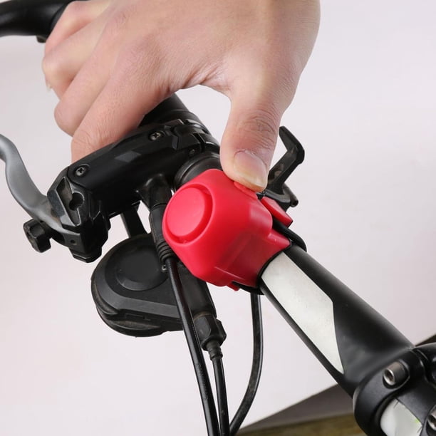 Timbre de bicicleta eléctrica, timbre de bicicleta de 130dB para bicicleta de carretera de montaña, conducción al aire libre Rojo DYNWAVEMX Timbre de bicicleta eléctrica
