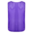 thumbnail image 5 of Xnihocha Mens Sports Scrimmage Training Vest Hollow Out Mesh Football Soccer Jersey Mesh Tank Tops Purple L, 5 of 7