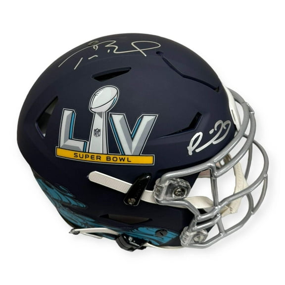 Tom Brady Patrick Mahomes Autographed Super Bowl LV Flex Helmet LE /15 Fanatics