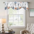 thumbnail image 6 of Oceans Marine Life Tie Up Valances Curtain, Adjustable Kitchen Orange Jellyfish Blue Starfish Underwater Valances for Windows Decor, Rod Pocket Short Curtains Set for Bedroom/Bathroom, 54"x18", 6 of 9