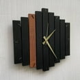 thumbnail image 2 of Wooden Wall Clock 30cm Hanging Non Ticking Battery Operated DIY Pointer for Home Hallway Room Decor -, 2 of 6