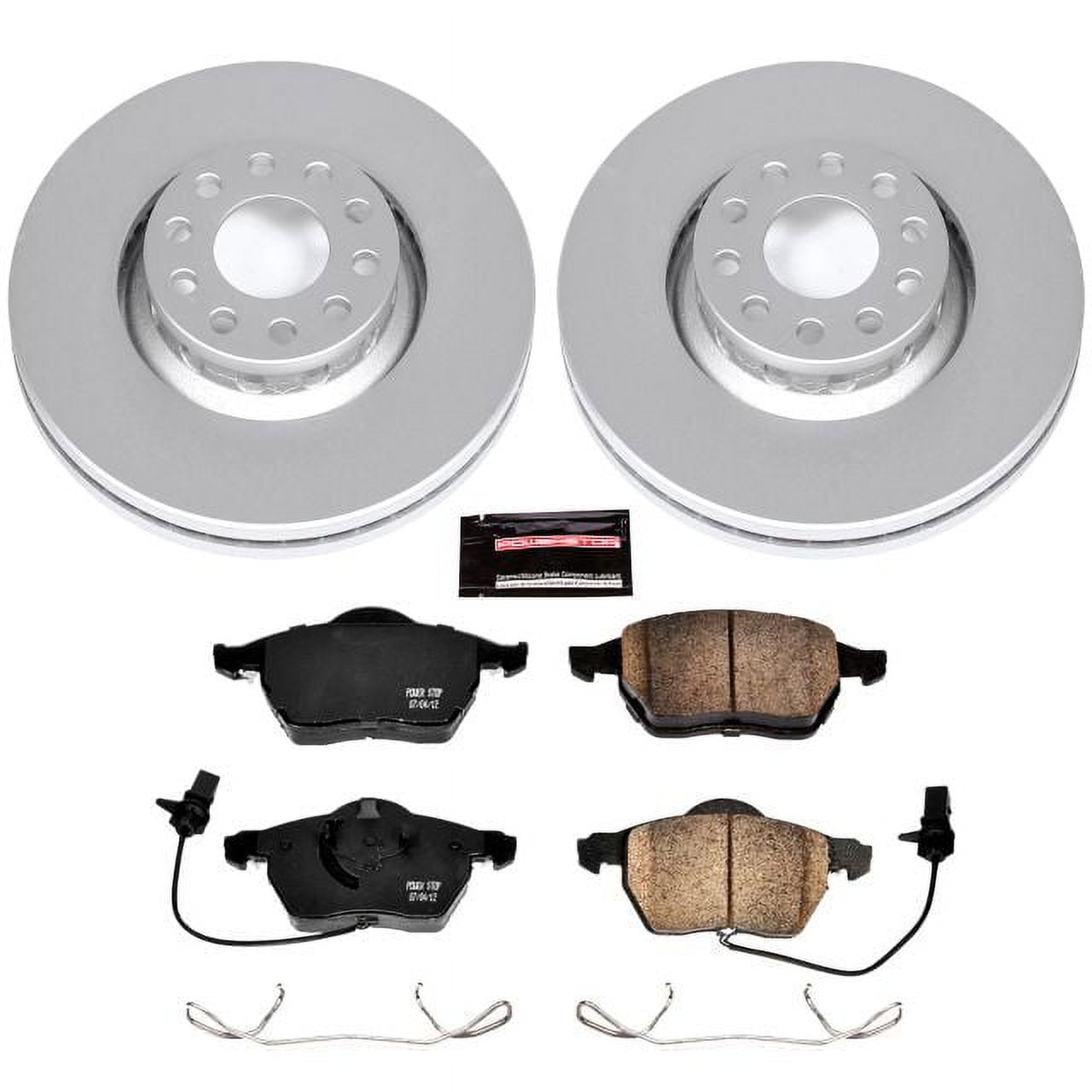 PowerStop Front Geomet Coated Brake Rotor and Pad Kit Fits: AUDI Select Models CRK636