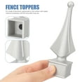 thumbnail image 4 of BESTOYARD Aluminum Quad Finial Fence Decor Silver 4pcs, 4 of 5