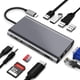 thumbnail image 1 of Estación de acoplamiento USB tipo C, extensor de puerto de expansión USB-C multifunción 11 en 1, concentrador de alimentación, 1 of 4